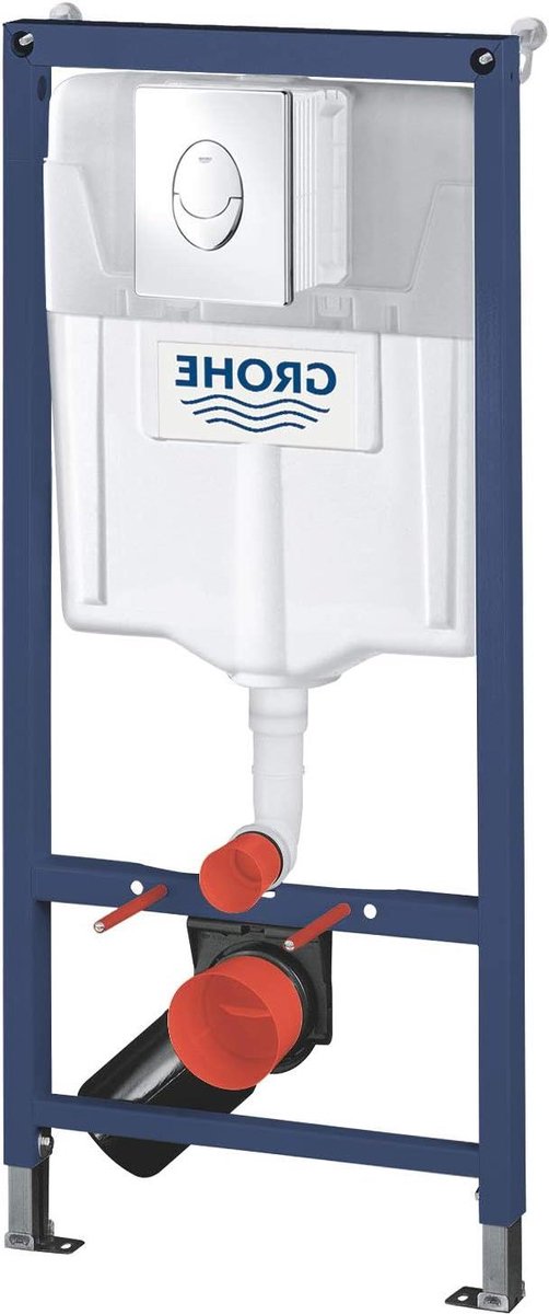 Installatiesysteem Toilet - WC Systeem - Badkamer Renoveren - 3-in-1 Set - 113 m - Wit