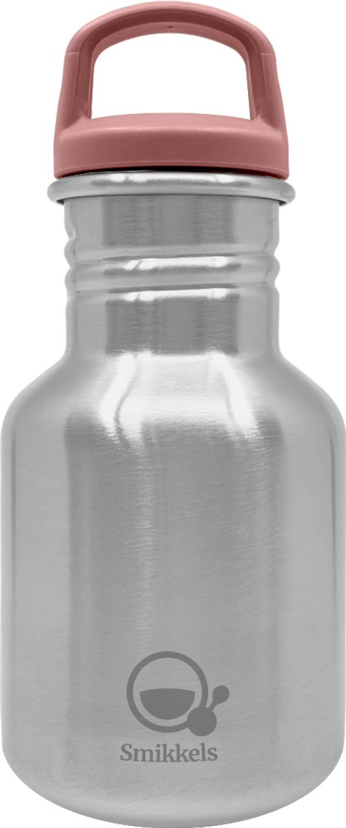 Smikkels - RVS Drinkfles Daily Basic - 350ml - Roze - 304 RVS (18/8) - Schoolbeker kind - Drinkbus school