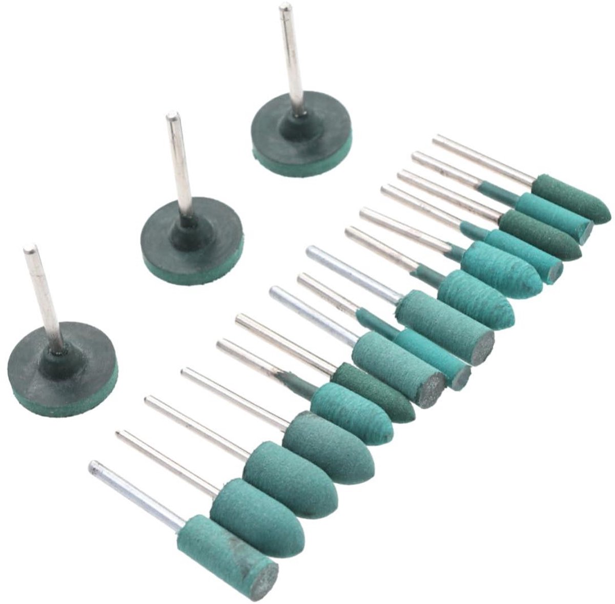 Polijstschijven Set - Schuurwieltjes Boor - Metaal Polijsten - Uniforme Afwerking - 18 Stuks - Groen