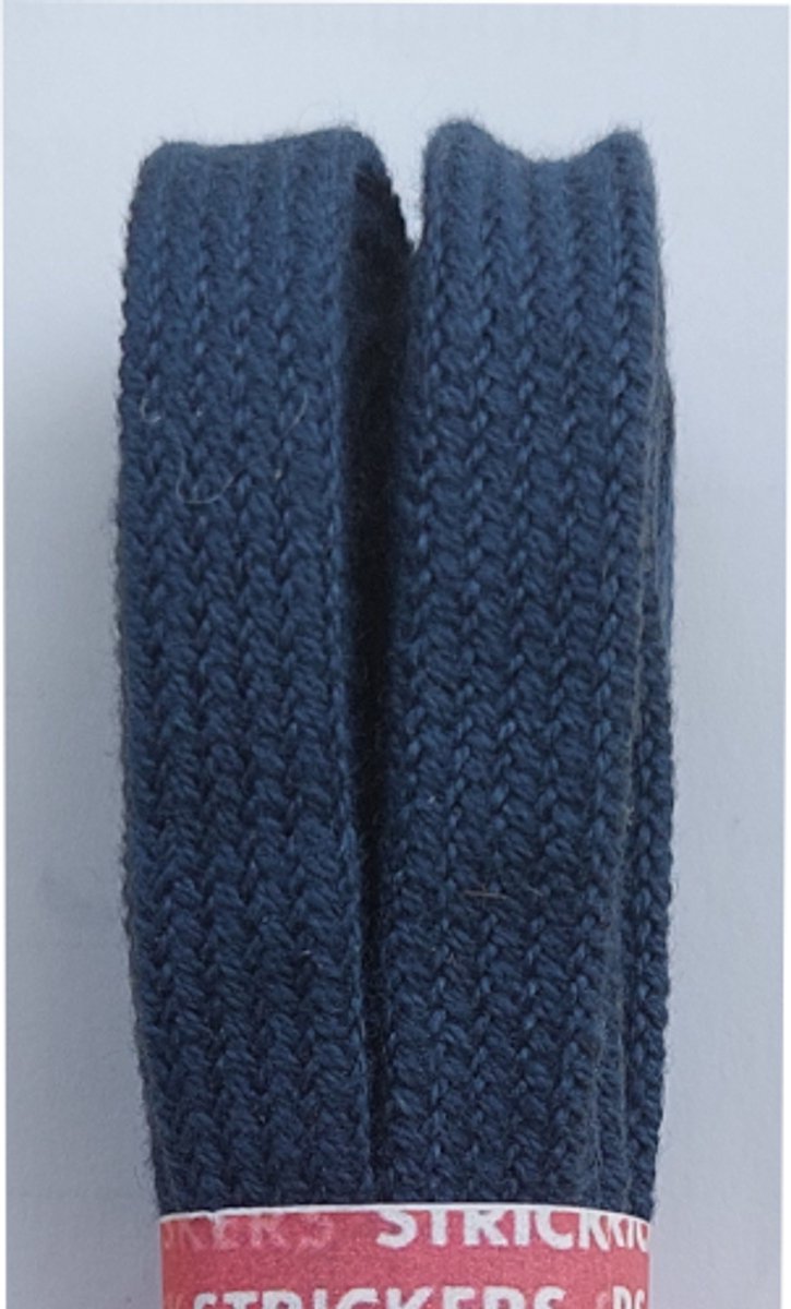 Strickers Veter - Jeans Blauw - Plat - Lengte 150 cm - Breedte 9 mm - Schoenveter