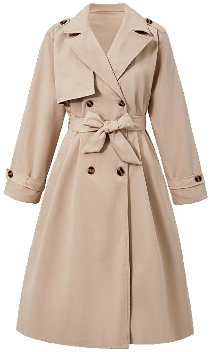 Currero Mantel Meisjes Tussenmantel Meisje Winter Jas Mantelpakje Trenchcoat Overjas Overcoat Winterjas 10 Jaar Beige