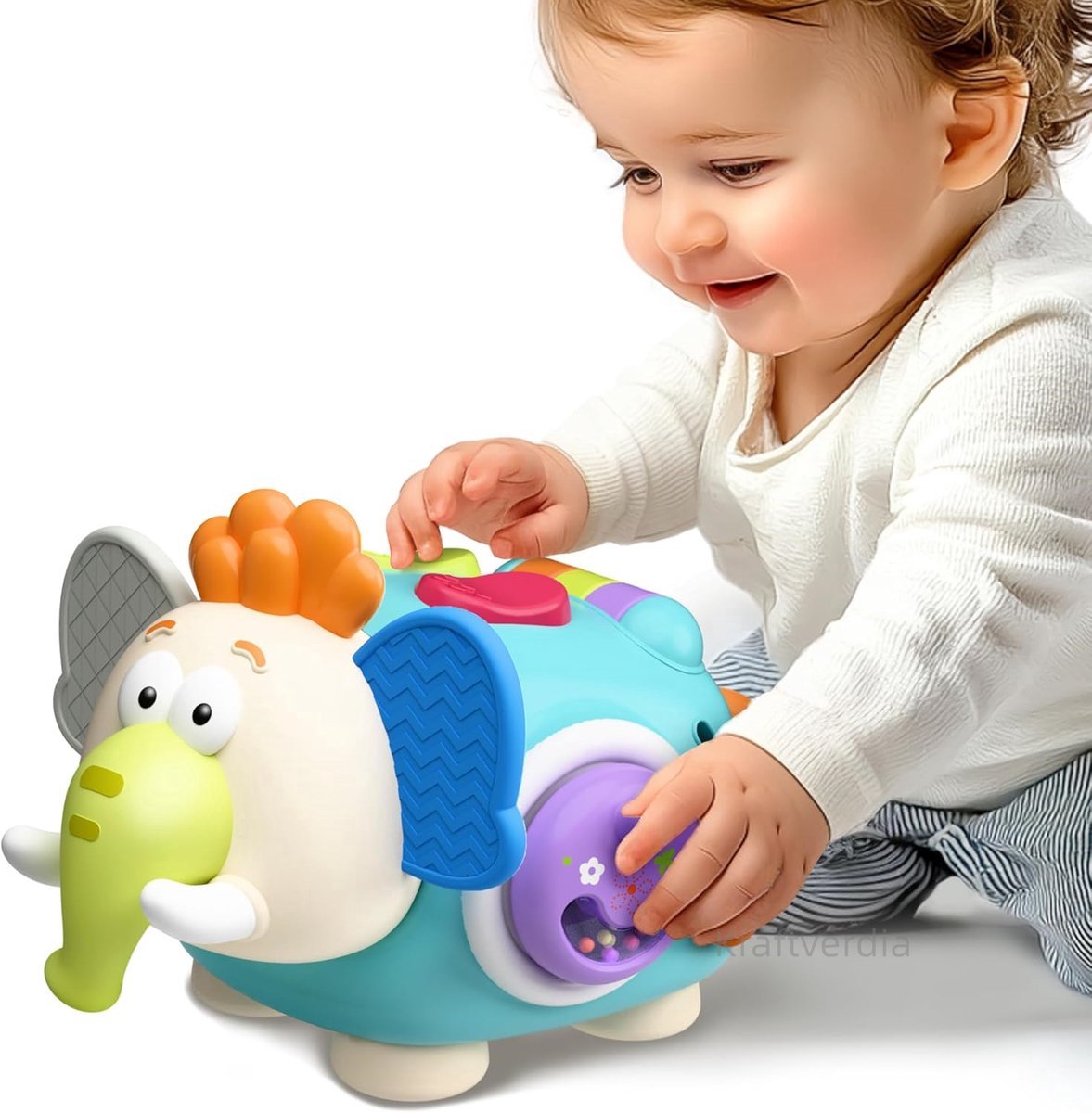 casalora - Montessori speelgoed - Babyolifant Activiteiten Kubus - Educatief Babyspeelgoed - Sensorisch speelgoed - dobbelsteen - voor kinderen van 6 tot 36 maanden - Motoriek speelgoed - Peuter Speelgoed - Voor Jongens en Meisjes Van 1 tot 2 jaar