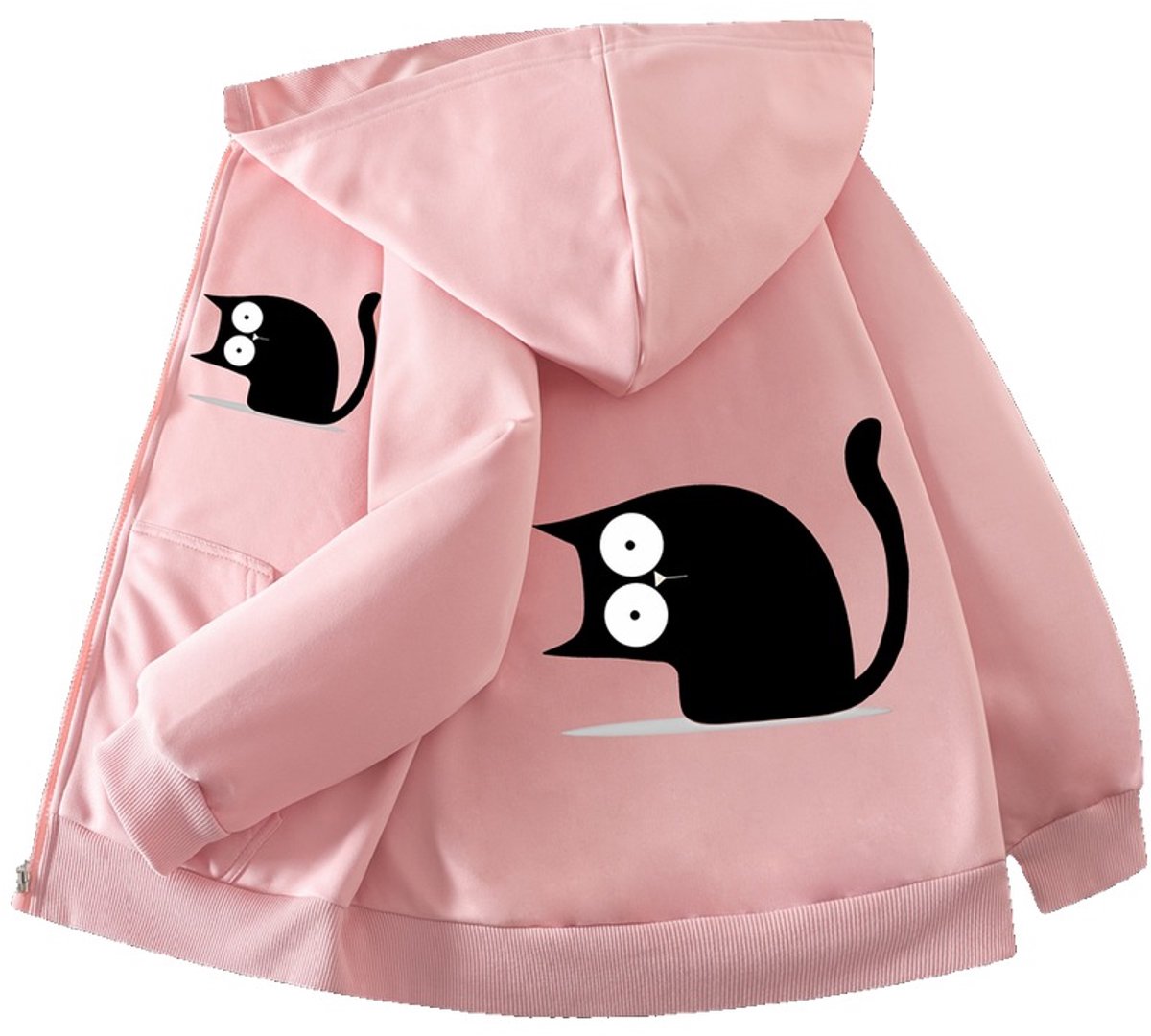 Currero Vest Meisjes Met Rits Sweater Meisje Cardigan Gebreid Sweaters Hoodie Warme Trui Lange Mouw 7-8 Jaar Roze