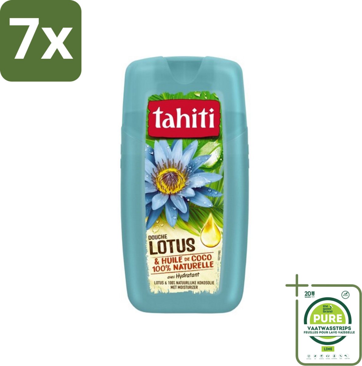 7 x Tahiti - Douchegel - Lotus & Kokosolie - Hydraterend - 250 ml - Grootverpakking - Douchegel - Hydraterend - Kokosolie - Lotus - Douchegel Lotus
