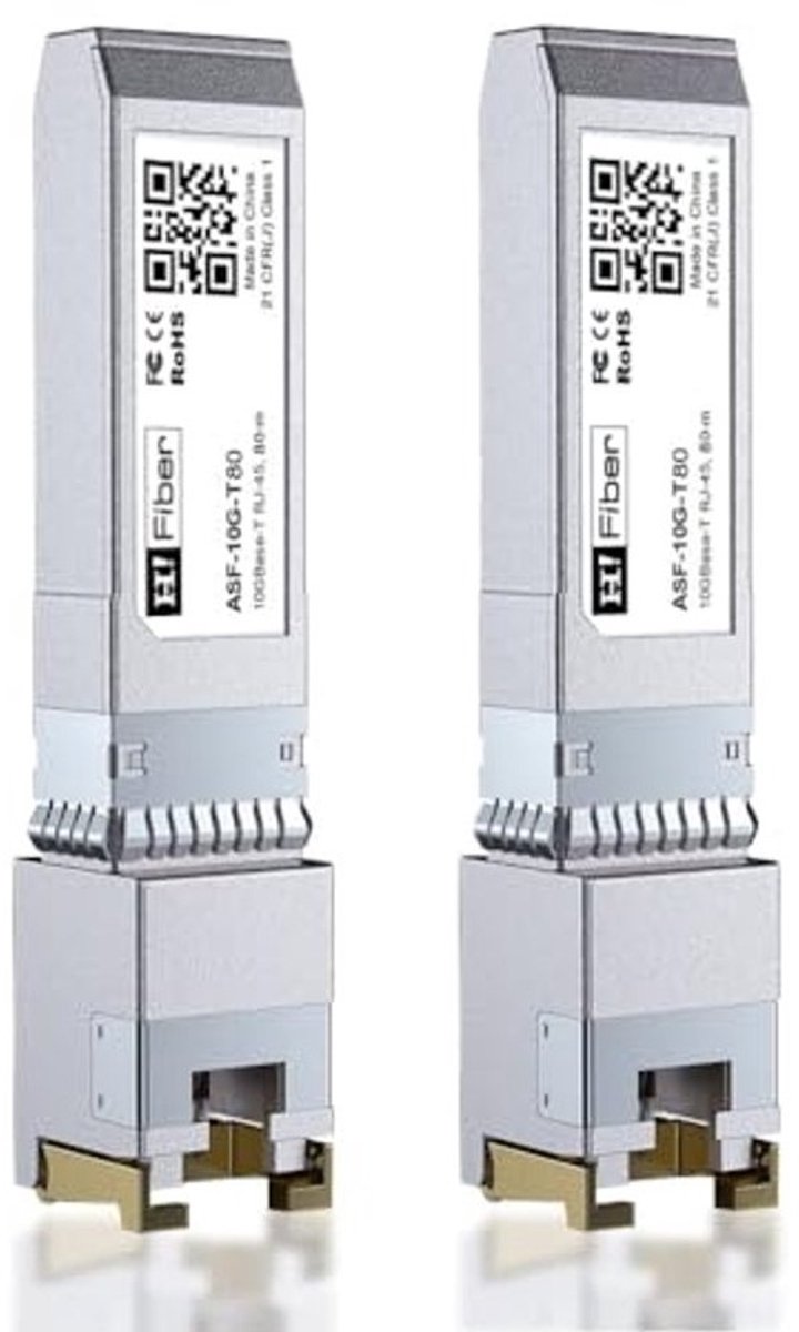 10G SFP+ transceiver module voor Ethernet, 10GBASE-T, 80 meter, SFP+ naar RJ45 connector