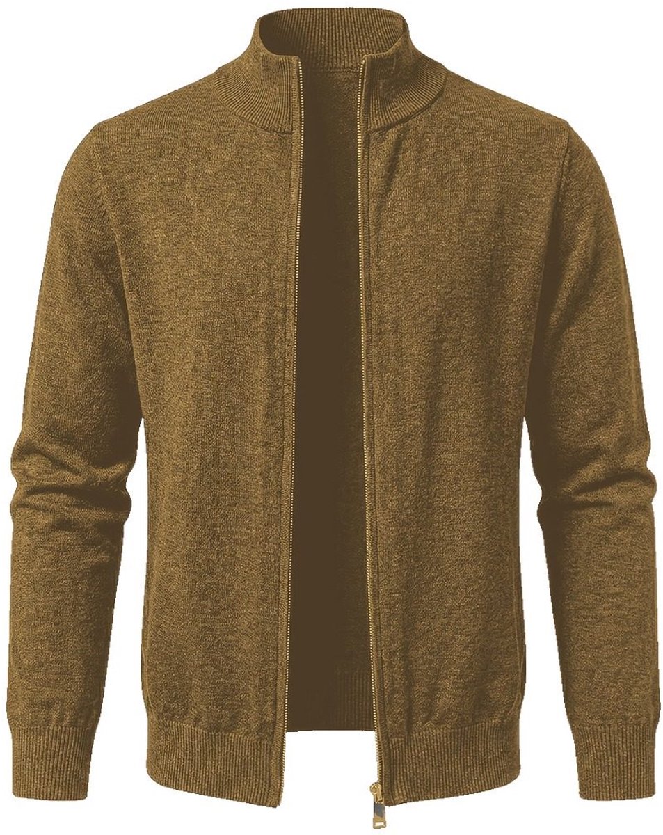 Currero Vest Heren Met Rits Sweater Cardigan Gebreid Sweaters Hoodie Warme Trui Lange Mouw Groen