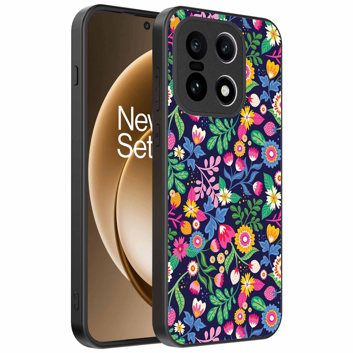 Geschikt voor OnePlus 15 Telefoonhoesje met bloemen opdruk - TPU backcover case flower design - Smartphonica geschikt voor OnePlus 15