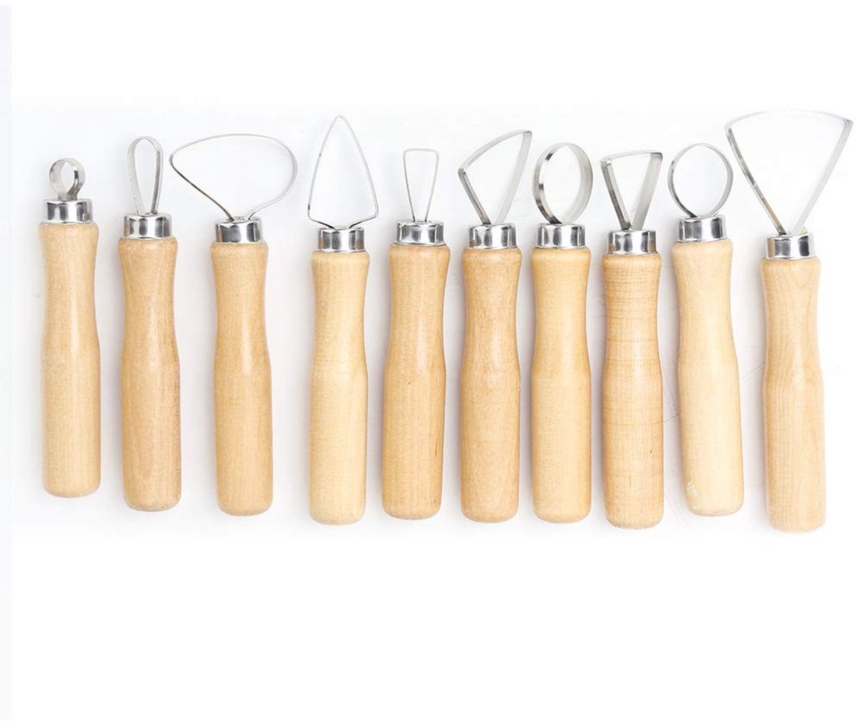 Solidchoice - Rvs Keramiek en Pottenbakkers Gereedschap Set - Sculpturen en Modelleren - 10-delige Set - Creatief Werk - Professioneel Gereedschap - Vo...
