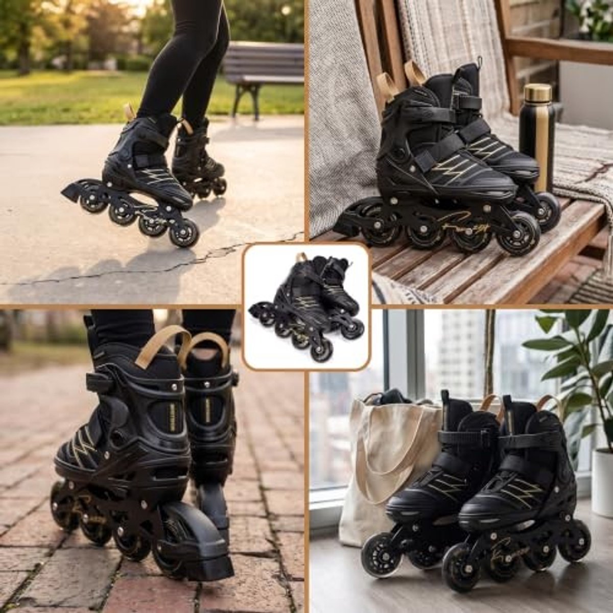 Solidchoice - Verstelbare Inline Skates voor Kinderen met ABEC-9 Lager
