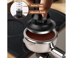 casalora - Koffie stamper set - Barista accessoires - Espresso Sabotage - 58mm Espresso - Koffie Roerder - Melkkannetje - Sabotage Mat - Latte Art Pen - 16 Latte-decoratiestencils