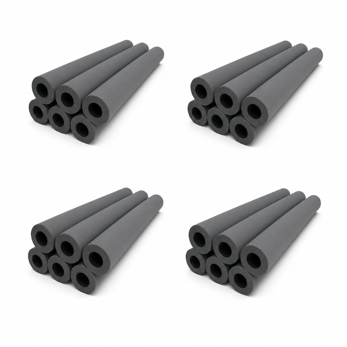 ClickFlex PU Rubber Ondervloer geschikt voor Laminaat, Parket en Click PVC - 24 Rollen / 144 m2