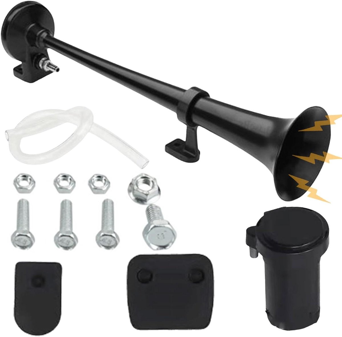 Luchthoorn - Persluchthoorn Auto - Verkeersveiligheid Verhogen - 135 Decibel Geluid - 45 cm Lengte - Zwart