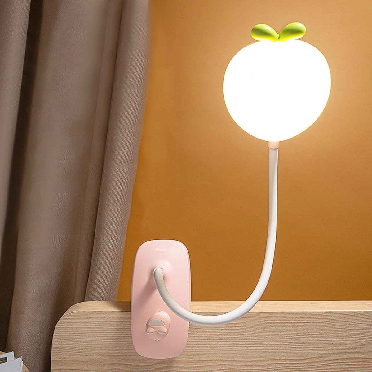 Kinderbed Lamp met Klem, LED Leeslamp, Oplaadbaar en Dimbaar, 360 Graden Flexibele Hals voor Boeken en Nachtlicht