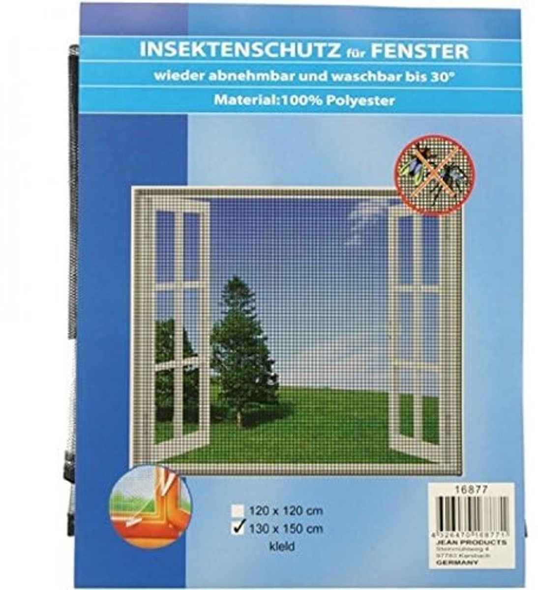 Solidchoice - Vliegenbescherming voor Raam - Verstelbaar tot 120x120cm