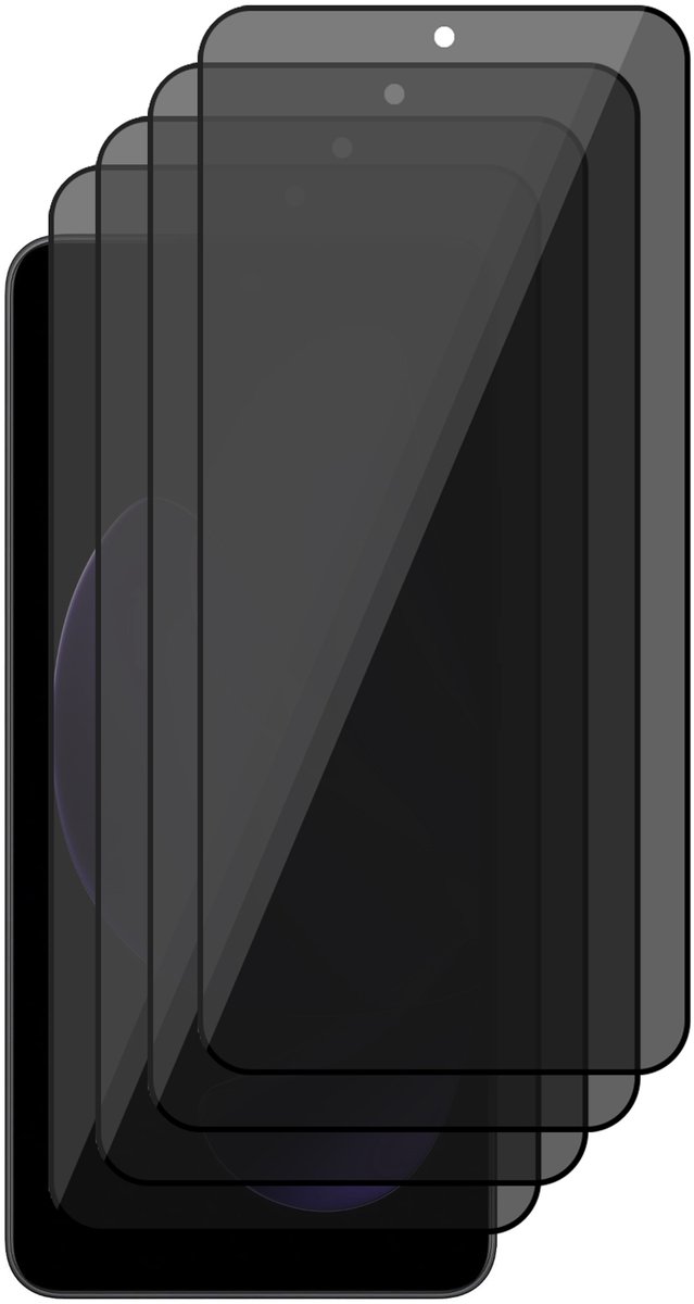 Privacy Screenprotector geschikt voor Oppo Reno 13F / 13 FS – 4 Stuks – Full Cover Gehard Glas – Anti Inkijk – Privacy Filter