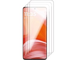 Screenprotector geschikt voor Motorola Moto Edge 50 Pro – 3 Stuks – UltraClear Gehard Glas – Case Friendly – 9H Krasbestendig