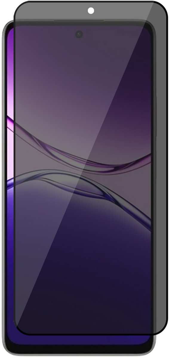 Privacy Screenprotector geschikt voor Oppo A5 Pro 5G / 4G – Full Cover Gehard Glas – Anti Inkijk – Privacy Filter