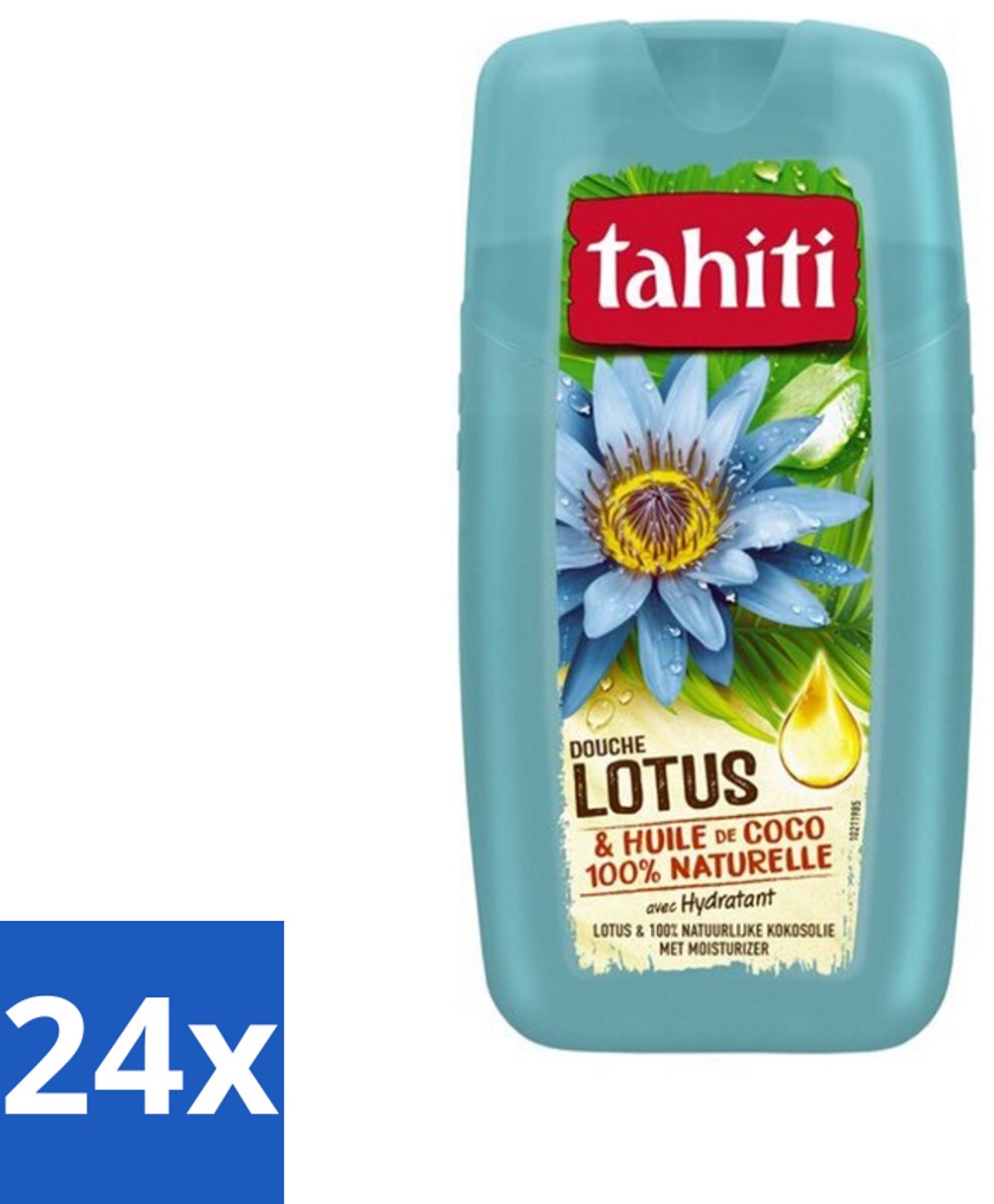 24 x Tahiti - Douchegel - Lotus & Kokosolie - Hydraterend - 250 ml - Douchegel - Hydraterend - Kokosolie - Lotus - Douchegel Lotus