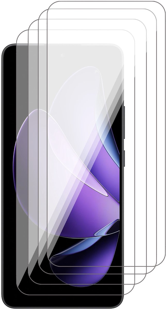 Screenprotector geschikt voor Oppo Reno 13F / 13 FS – 4 Stuks – UltraClear Gehard Glas – Case Friendly – 9H Krasbestendig