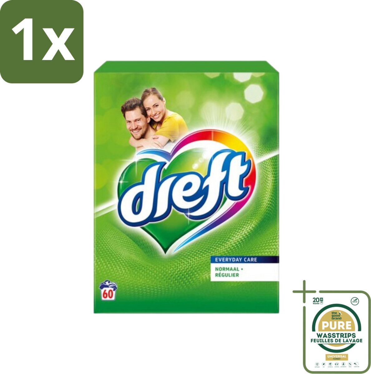 1 x Dreft Poeder Wasmiddel Professional 60 Wasbeurten 3,9 kg- Waspoeder - Gekleurde Was - Kleurbeschermend - Waspoeder Voor Kleding - Waspoeder Origineel