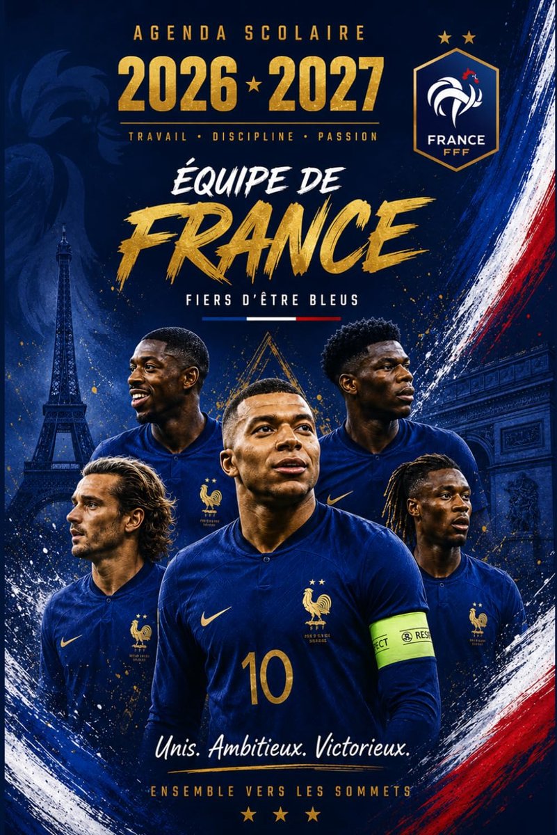 Agenda Scolaire 2026-2027 Football France: Organisateur Scolaire Journalier pour Garçons et Filles – Primaire, Collège - ShopVlot