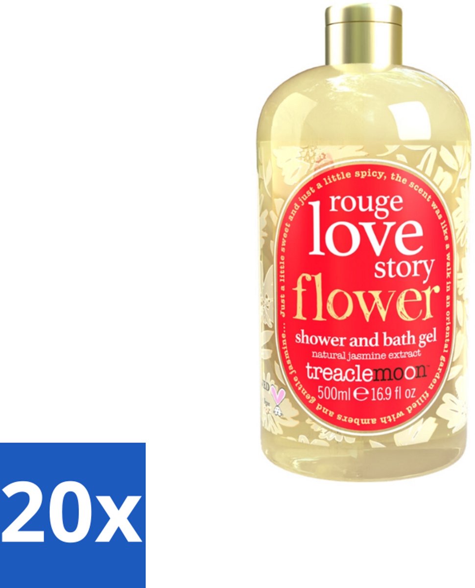 Treaclemoon – Bad- & Douchegel – Rouge Love Story – 500 ml - Bulkverpakking - 20 stuks