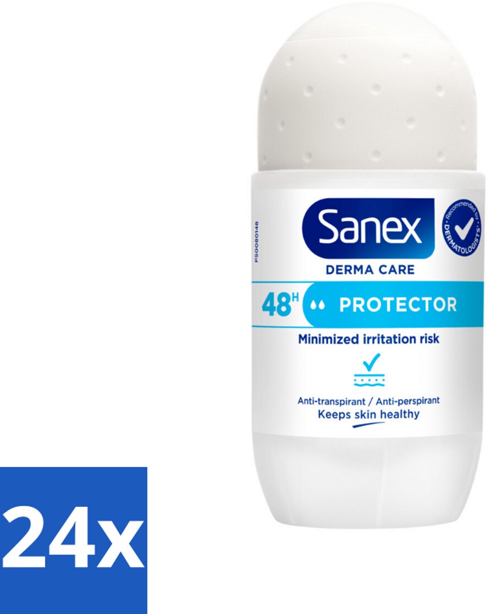 Sanex – Deodorant Roller – Dermo Protector – 53 ml - Voordeelverpakking - 24 stuks