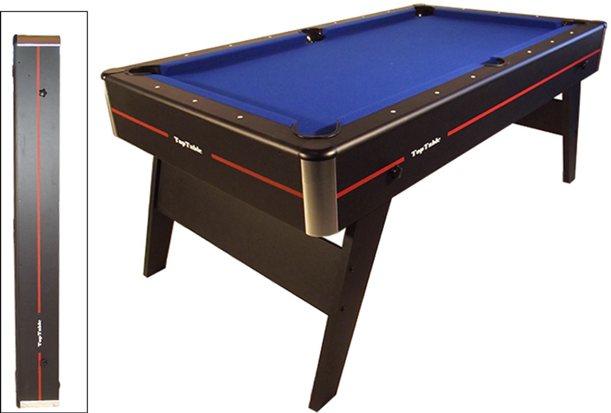 TopTable Magiq 6,5ft - Gemakkelijk Opklapbare Pooltafel