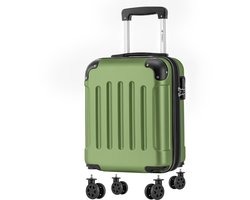YONSLY Cabinekoffer met Afneembare Wielen - 46 × 31 × 20 cm - 25L - Olijf