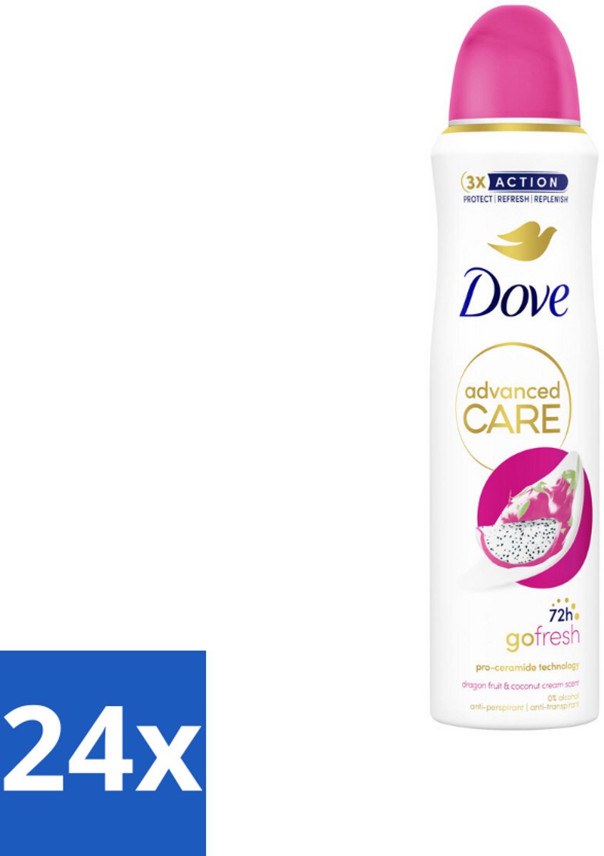 Dove – Deodorant Spray – Dragon Fruit & Coconut Cream – 150 ml - Voordeelverpakking - 24 stuks