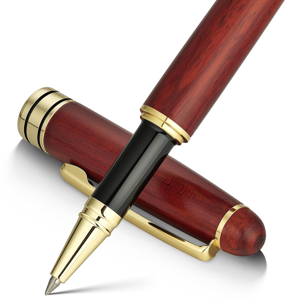 BEILUNER Luxueuze Houten Balpen Schrijfsets, Palissander - Elegante Executive Penset voor Handtekening en Kantoor - ShopVlot