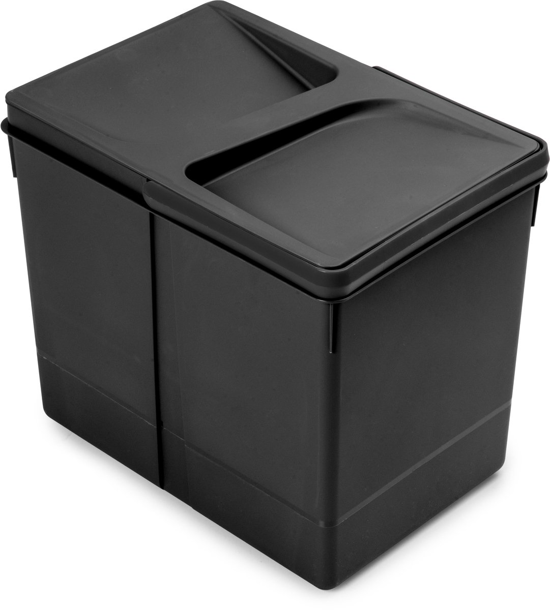 Emuca Recycle keukenladebak Recycle hoogte 266mm, 1x15liter, Plastic, Zwart