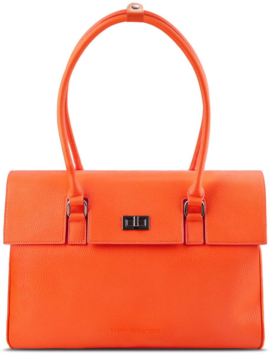 Victoria Hyde "Jolene" - Dames Tassen - Schoudertas - Shopper 16 inch laptopvak - Tote Bag - Dames Tas - businesstas - Waterafstotend en Krasbestendig – Werktas met Veelzijdige Vakken - functioneel - Handtassen - geschikt voor werk en reizen - Oranje