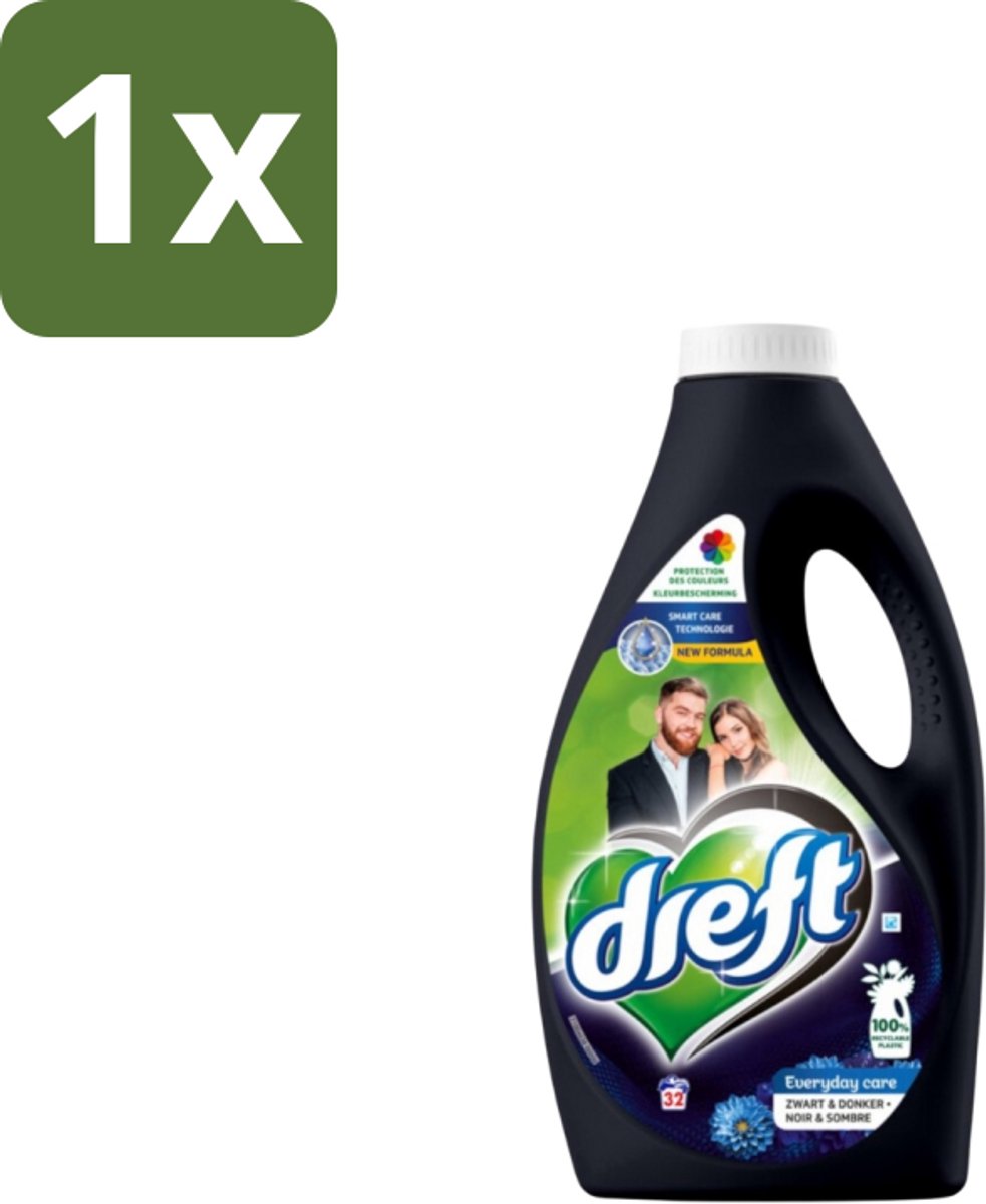 Dreft – Vloeibaar Wasmiddel – Zwart & Donker – 32 Wasbeurten - 1 stuk