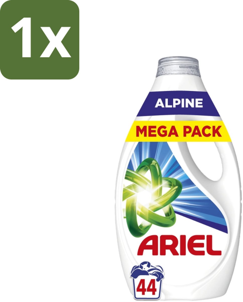 1 x Ariel – Vloeibaar Wasmiddel – Alpine – 1980 ml – 44 wasbeurten - Vloeibaar Wasmiddel - Vlekverwijdering - Koud Wassen - Ariel Alpine - Wasmiddel 1980 Ml