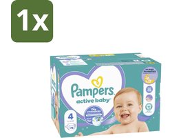 1 x Pampers – Luiers – Baby Dry Maat 4 – 76 Luiers - Baby Droog Luis - Baby Droog Luis 4 - Baby Droog Luis 4-76 Stuks - Droge Baby Luis - Droge Baby Luis 12 Uur