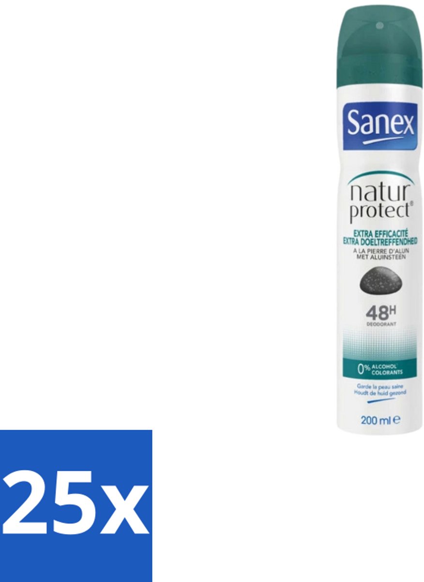 Sanex – Deodorant Spray – Aluinsteen – 200 ml - Bulkverpakking - 25 stuks