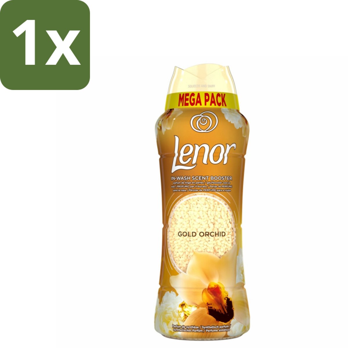 1 x Lenor – Geurparels – Gouden Orchidee – 570 g - Geurparel - Wasgeur - Orchidee - Vanille - Wasgeurparfum