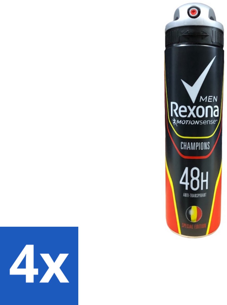 Rexona – Deodorant Spray – Champions – 150 ml - Voordeelverpakking - 4 stuks