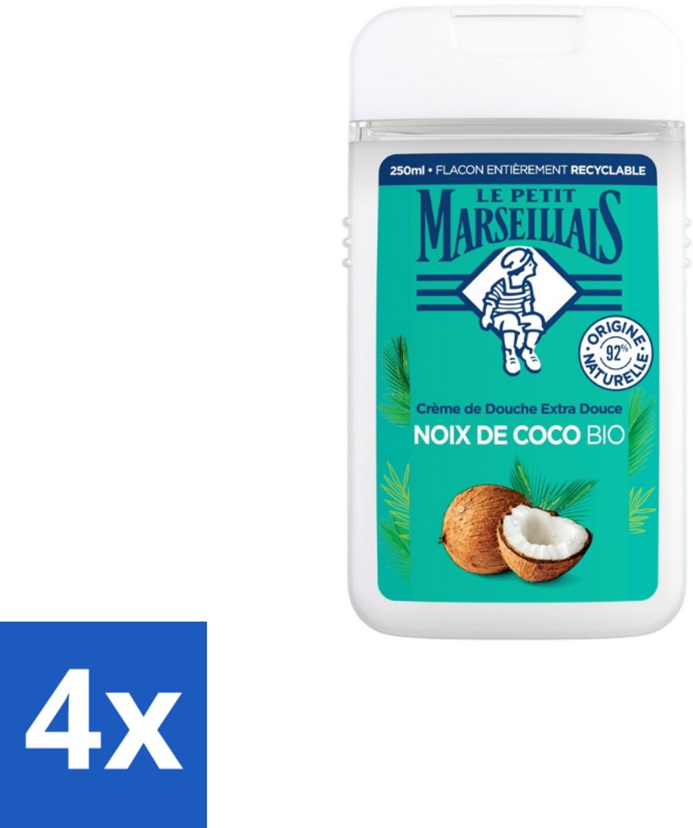 Le Petit Marseillais – Douche & Bad – Coco – 650 ml - Voordeelverpakking - 4 stuks