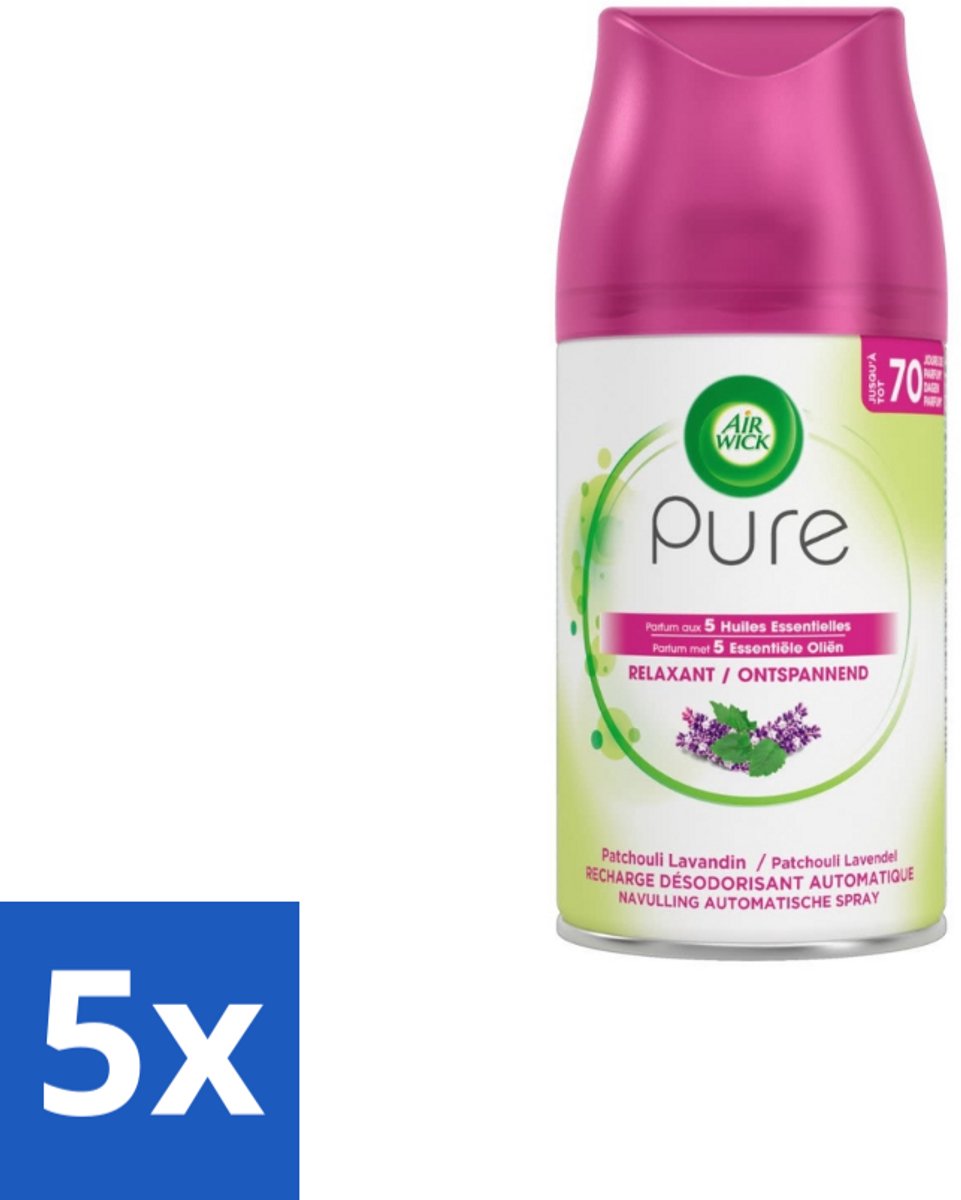 Air Wick – Navulling – Ontspannend – 250 ml - Bulkverpakking - 5 stuks