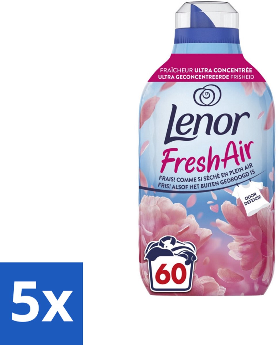 Lenor – Wasverzachter – Bloesem – 60 Wasbeurten – 840 ml - Bulkverpakking - 5 stuks