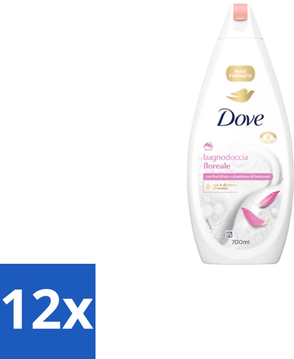 Dove – Badcrème – Soothing Almond Oil & Hibiscus – 720 ml - Voordeelverpakking - 12 stuks