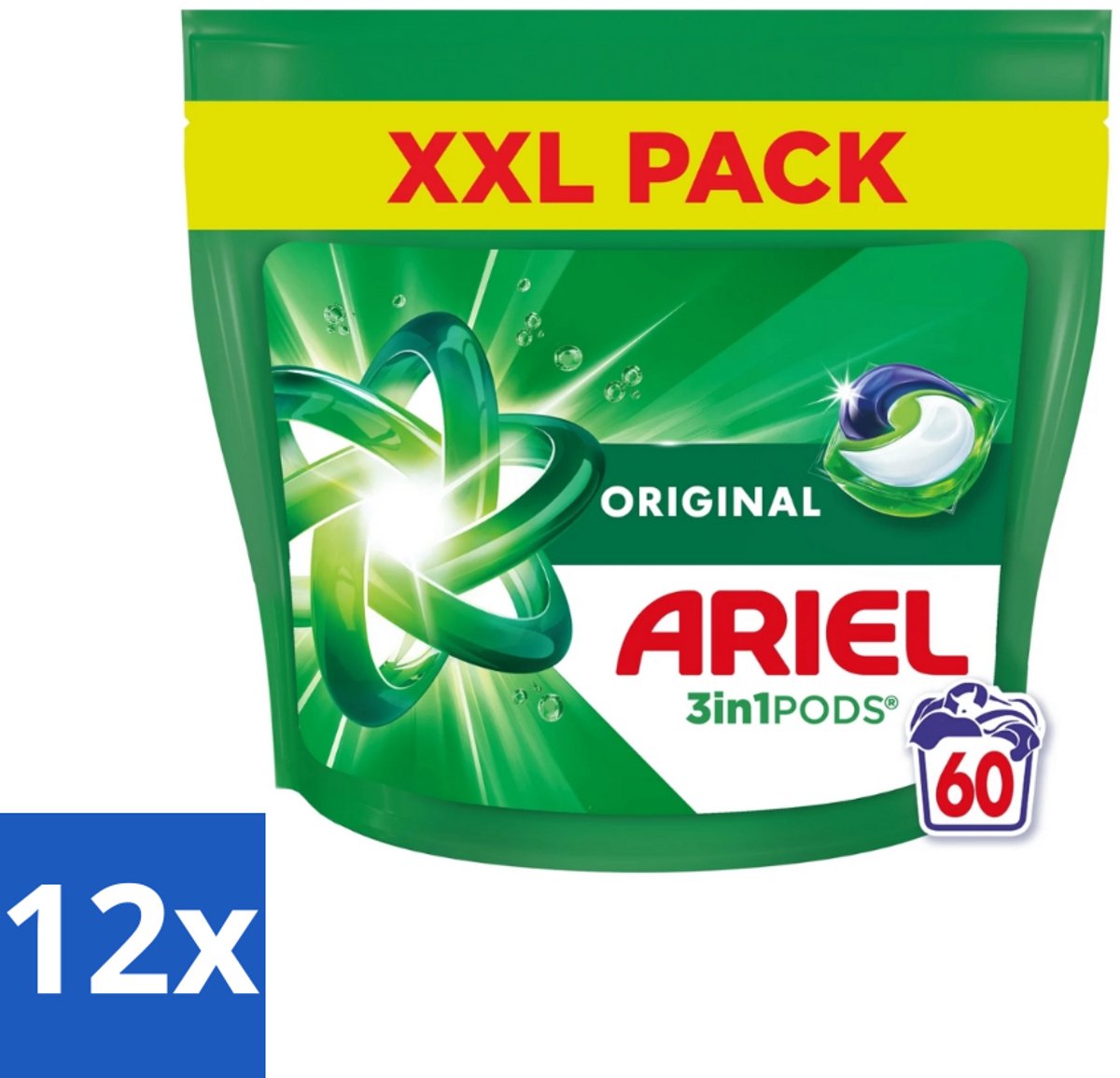 Ariel – Pods 3in1 – Original – 60 wasbeurten - Voordeelverpakking - 12 stuks