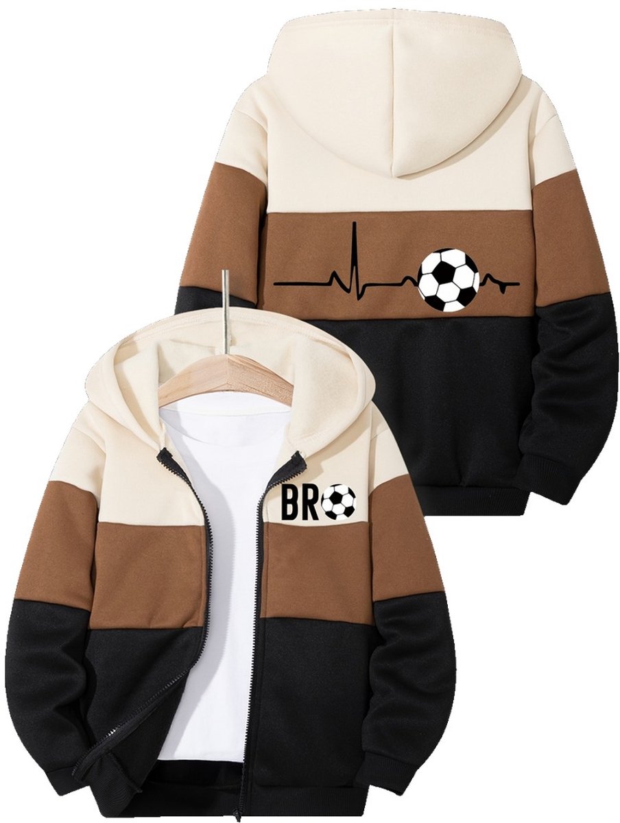 Currero Vest Jongens Met Rits Sweater Jongen Cardigan Gebreid Sweaters Hoodie Warme Trui Lange Mouw 13 Jaar Bruin