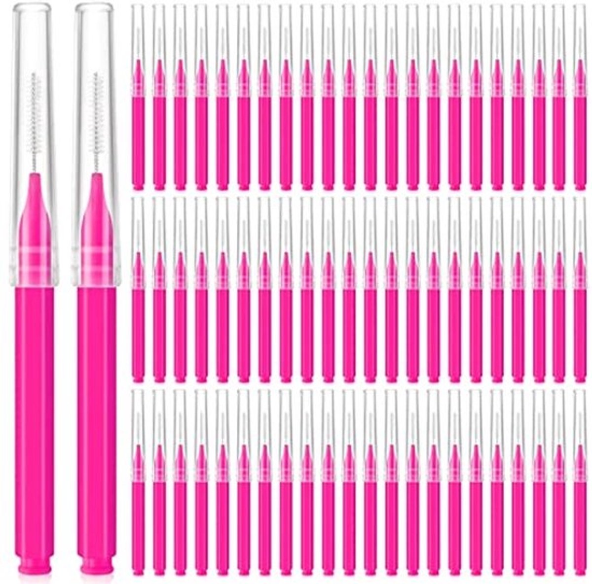 100 Stuks Micro Wenkbrauw Spoolie Borstels - Multifunctionele Tool voor Wimpers en Wenkbrauwen