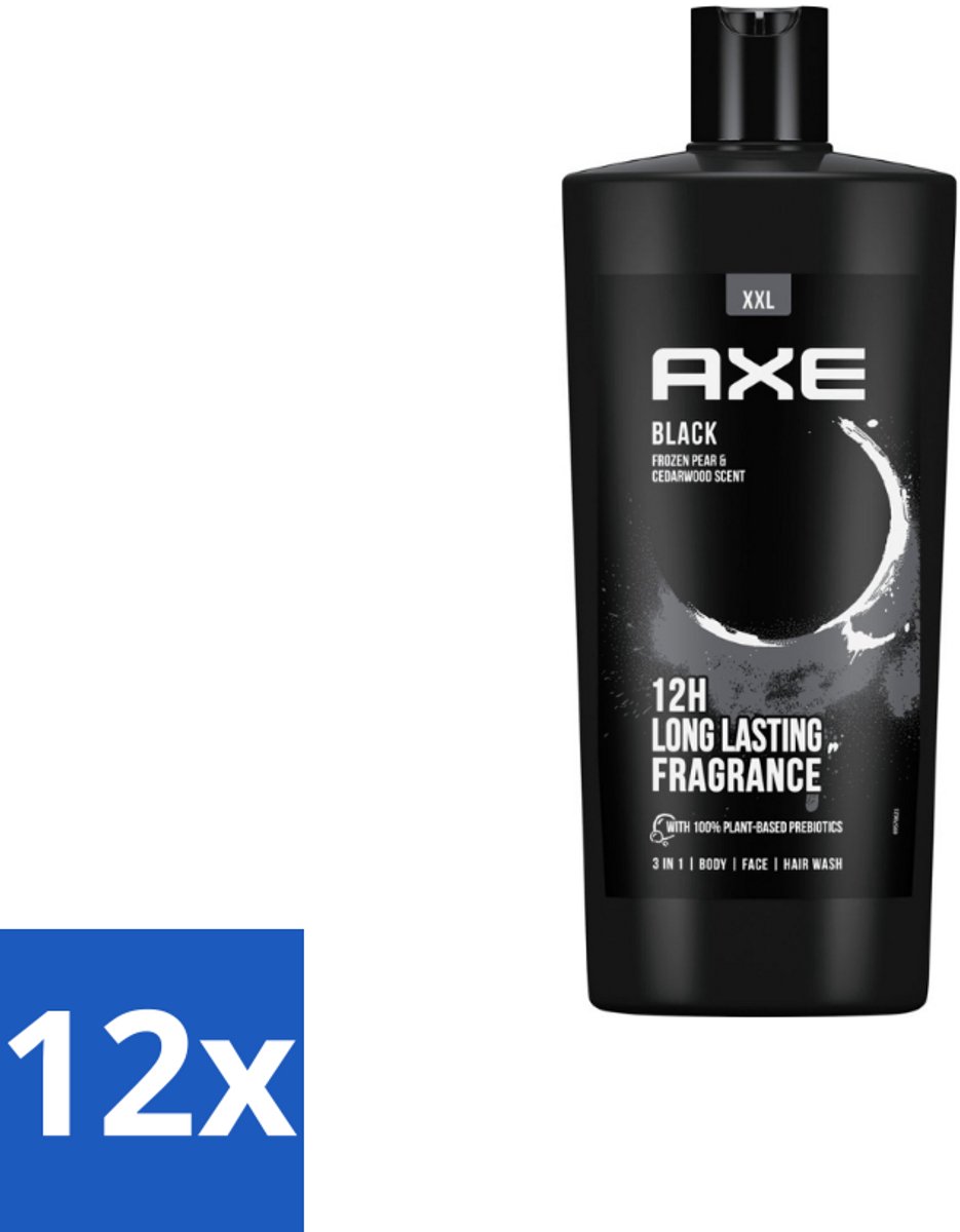 12 x AXE – Douchegel – Black – 700 ml - Douchegel - Douchegel Mannen - Douchegel Black - Douchegel Fris - Douchegel Stijl