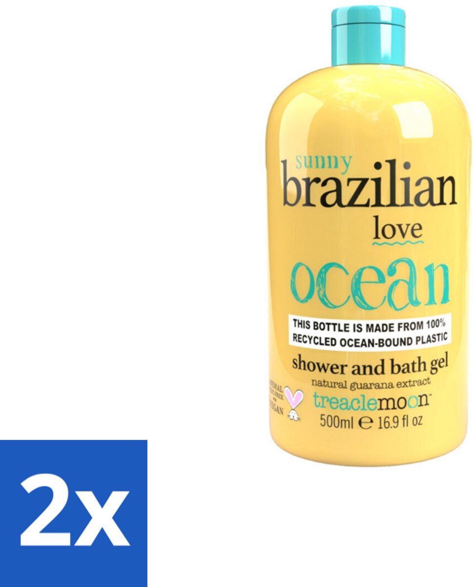 Treaclemoon – Bad- & Douchegel – Brazilian Love – 500 ml - Voordeelverpakking - 2 stuks