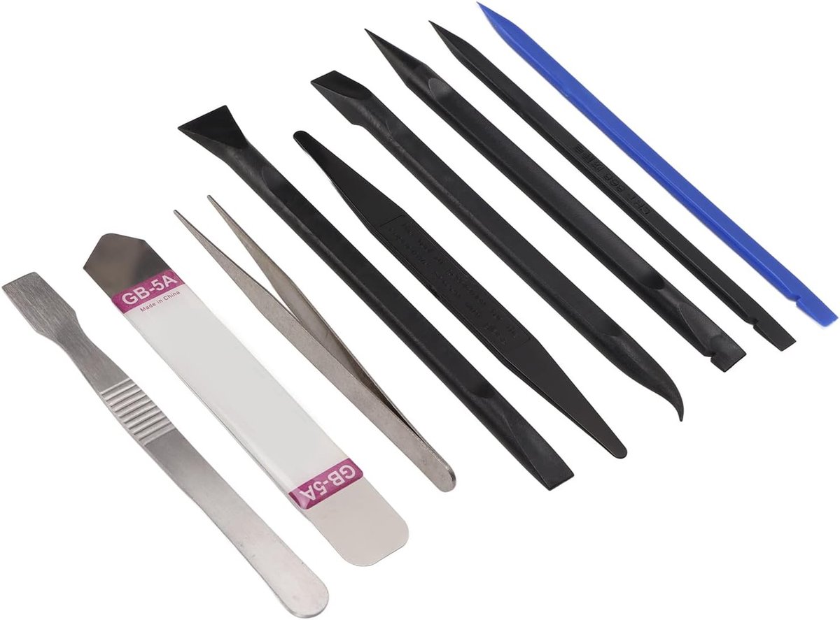 Complete 9-in-1 Elektronische Reparatieset voor Tablets, Mobiele Telefoons en Laptops - Lichtgewicht Gereedschap voor LCD Schermopening en DIY Smartphone Reparaties