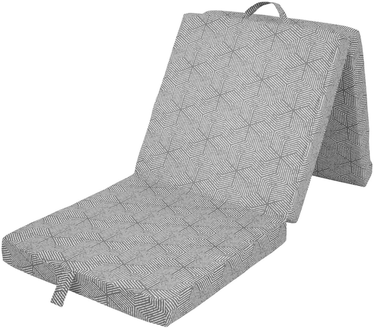 Densi Opvouwbaar matras - 3-delig vouwmatras - Tommy - grijs - wasbare hoes - Logeermatras - logeerbed - 190x63x8cm